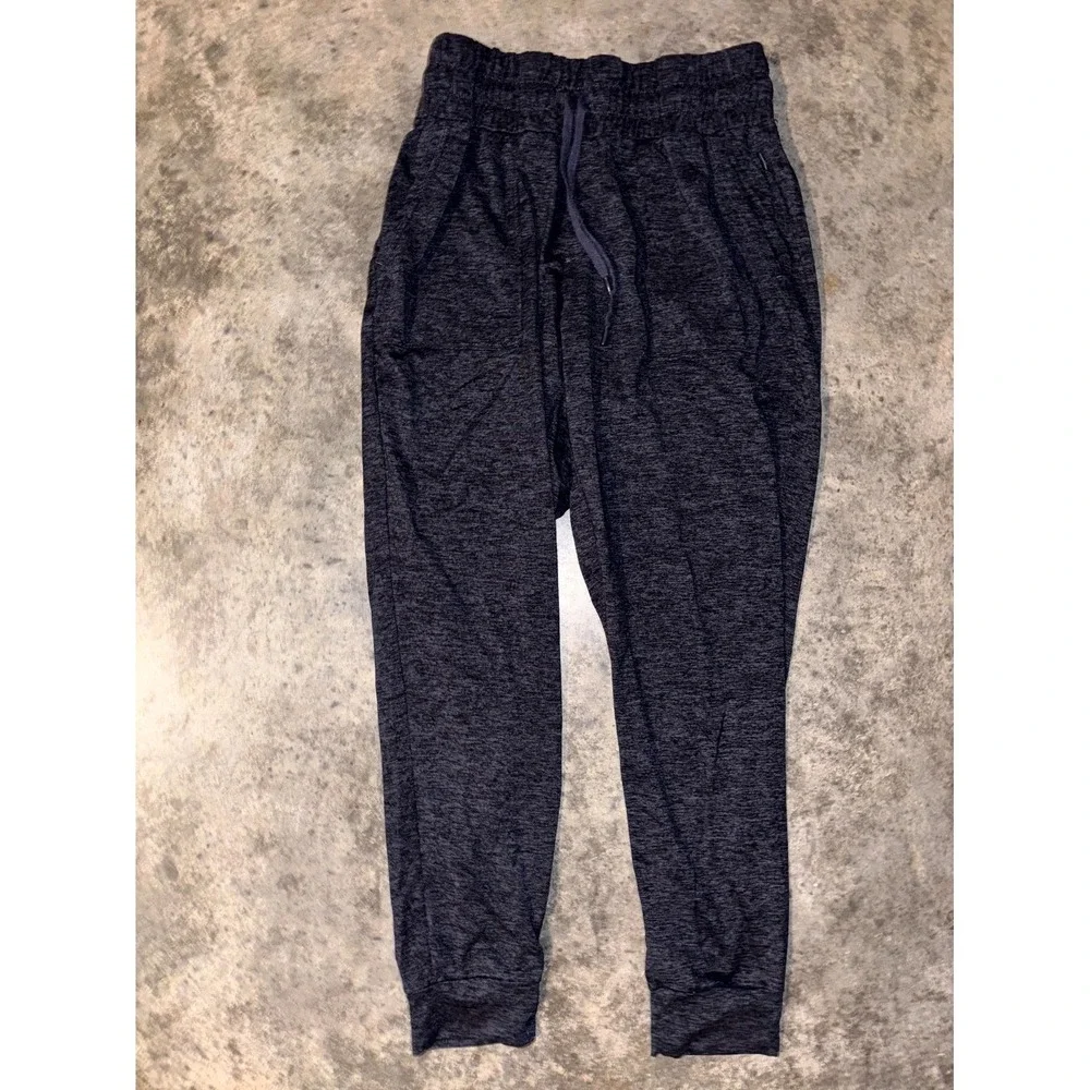 Mondetta Jogger Pants Womens Medium Charcoal Heather Stretch Tapered Leg Gym - Picture 2 of 8